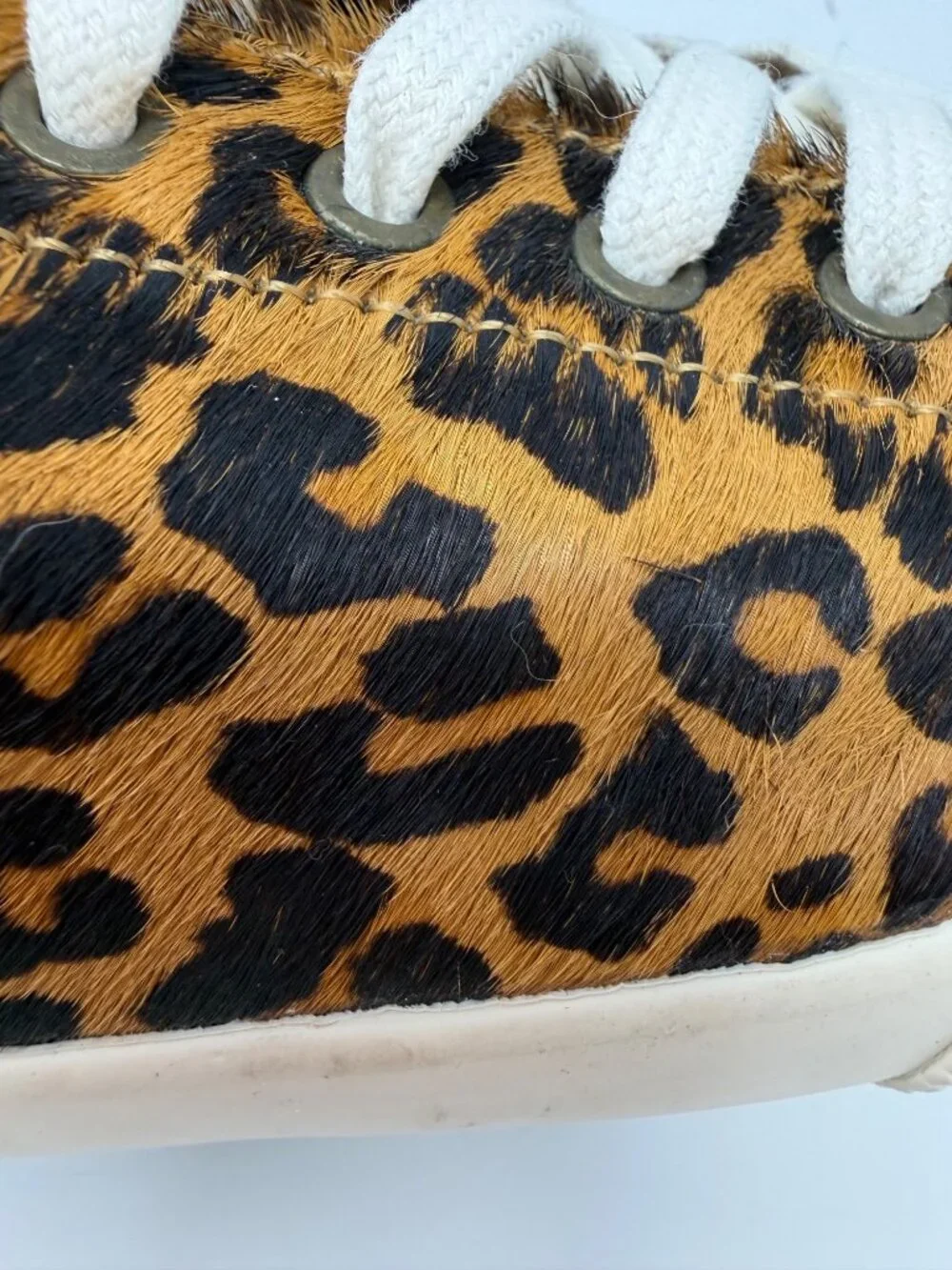Seavees Monterey Sneaker Mulholland Leopard Print Calf Hair Size 6.5